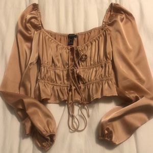 satin crop top